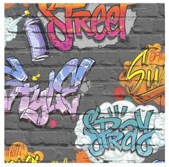 Graffiti paperi tapetti 0.53x10 m nuoriso tiili kirjoitus hinta ja tiedot | Tapetit | hobbyhall.fi