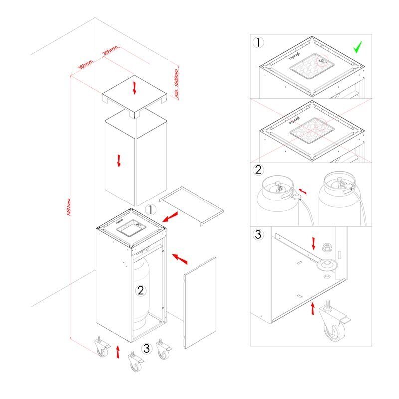 Terassilämmitin kaasutakka Planika Faro hinta ja tiedot | Lämmittimet | hobbyhall.fi