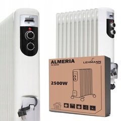 Öljyjäähdytin Lehmann Kanwod Almeria, 2500W, valkoinen hinta ja tiedot | Lämmittimet | hobbyhall.fi