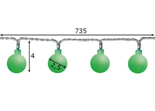 LED-valosarja vihreä Berry 476-48 hinta ja tiedot | Jouluvalot | hobbyhall.fi