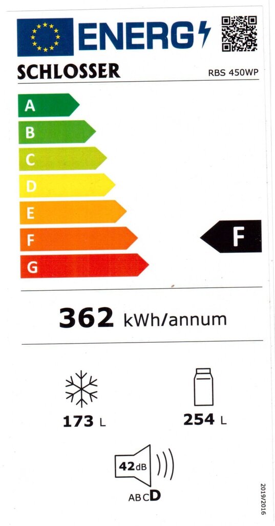 Schlosser RBS450WP hinta ja tiedot | Jääkaapit | hobbyhall.fi