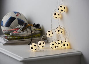 Lamppusarja pallo valkoinen 10 LED AA 0,6W 135x5cm Funlight 728-92 hinta ja tiedot | Jouluvalot | hobbyhall.fi