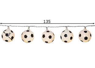 Lamppusarja pallo valkoinen 10 LED AA 0,6W 135x5cm Funlight 728-92 hinta ja tiedot | Jouluvalot | hobbyhall.fi