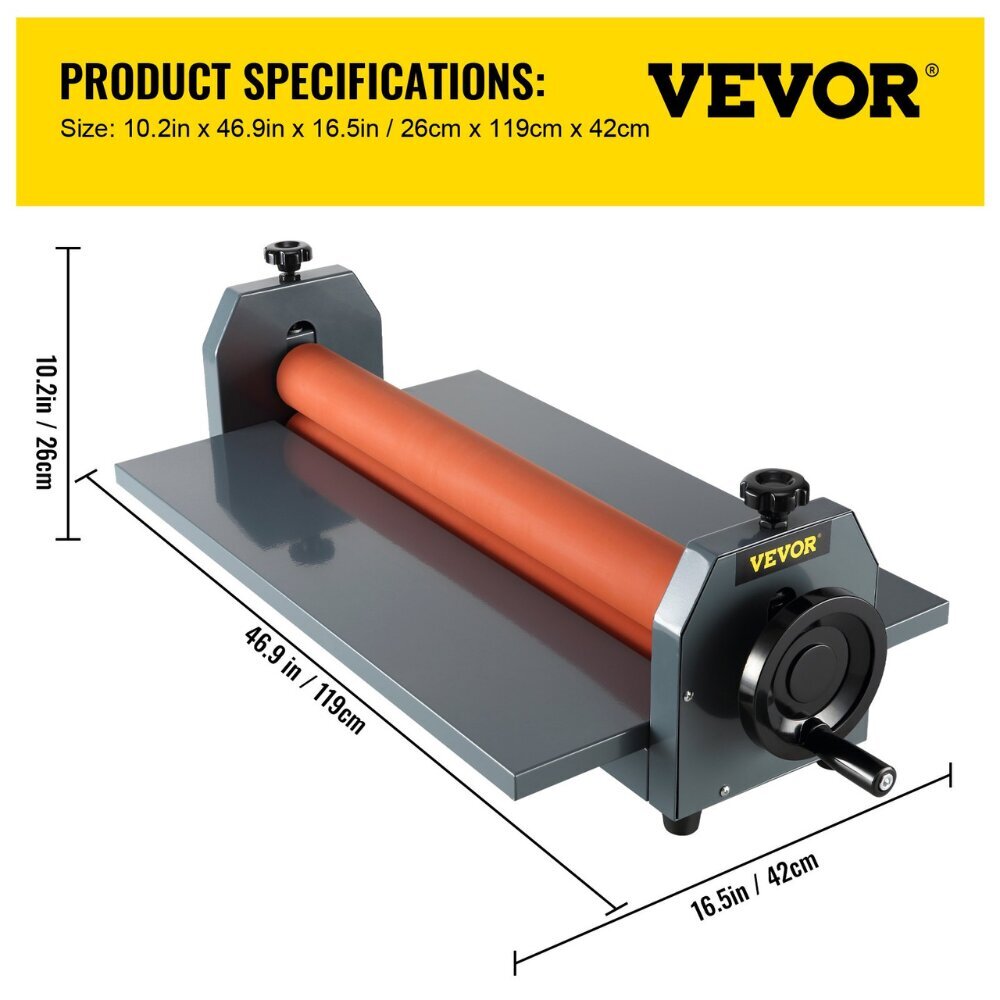 Käsikäyttöinen kylmä laminointilaite Vevor, 1000 mm hinta ja tiedot | Tulostimet | hobbyhall.fi