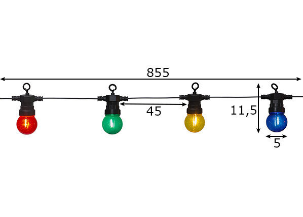 Lamppusarja moni 20 LED 3.6W 855cm hinta ja tiedot | Jouluvalot | hobbyhall.fi