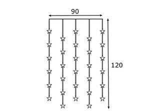 Valoverho STAR 90x120 cm hinta ja tiedot | Jouluvalot | hobbyhall.fi