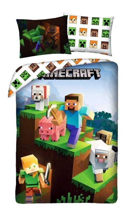 Lasten pussilakanasetti Minecraft, 140x200, 2 kpl hinta ja tiedot | Vuodevaatteet lapsille | hobbyhall.fi