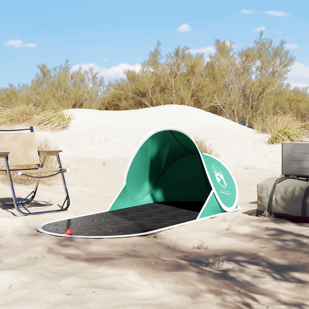 vidaXL Pop-up Beach Teltta Vihreä Vedenpitävä hinta ja tiedot | Teltat | hobbyhall.fi