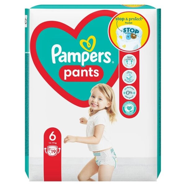 Vaipat Pampers Pants Carry Pack S6 19 kpl. x 4 kpl.