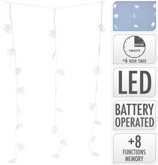 LED-valoketjuverho, 1,25 m hinta ja tiedot | Jouluvalot | hobbyhall.fi