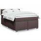 vidaXL Continental Bed Patja Ruskea Kangas 160x200 cm hinta ja tiedot | Sängyt | hobbyhall.fi