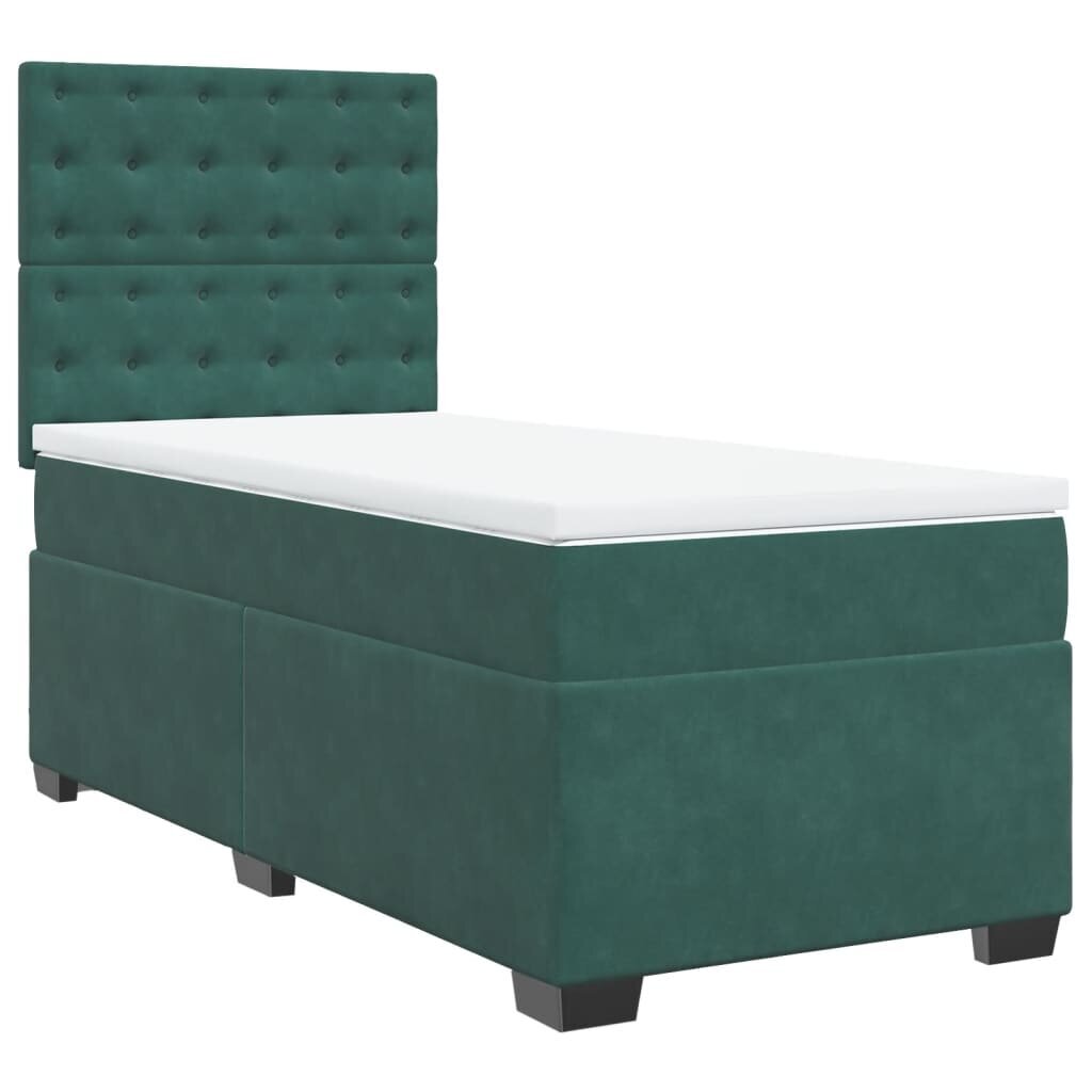 vidaXL Continental Bed patja Green Velvet 80x200 cm hinta ja tiedot | Sängyt | hobbyhall.fi