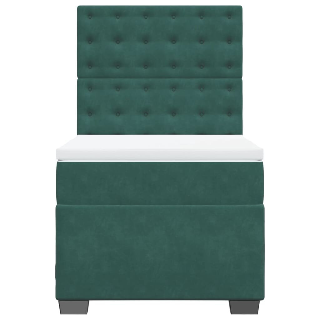 vidaXL Continental Bed patja Green Velvet 80x200 cm hinta ja tiedot | Sängyt | hobbyhall.fi