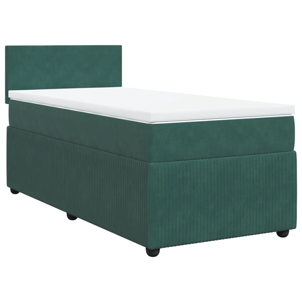 vidaXL Continental Bed patja Green Velvet 80x200 cm hinta ja tiedot | Sängyt | hobbyhall.fi