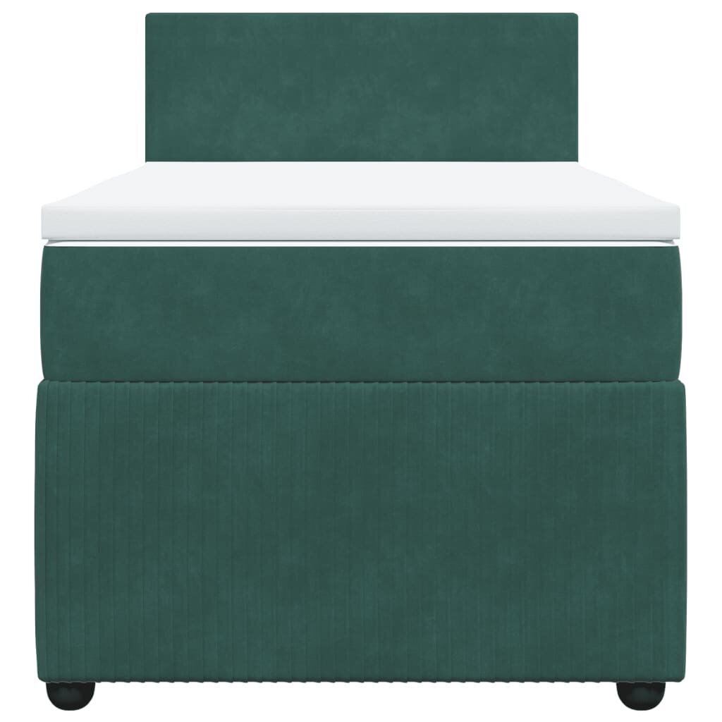 vidaXL Continental Bed patja Green Velvet 80x200 cm hinta ja tiedot | Sängyt | hobbyhall.fi