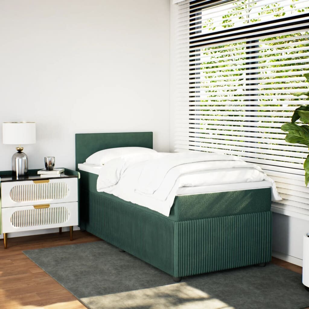 vidaXL Continental Bed patja Green Velvet 80x200 cm hinta ja tiedot | Sängyt | hobbyhall.fi