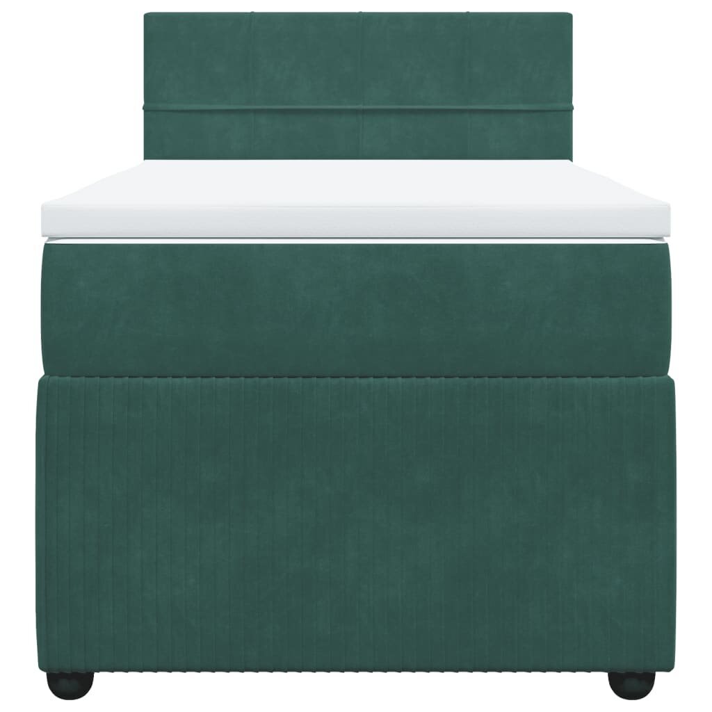 vidaXL Continental Bed patja Green Velvet 80x200 cm hinta ja tiedot | Sängyt | hobbyhall.fi