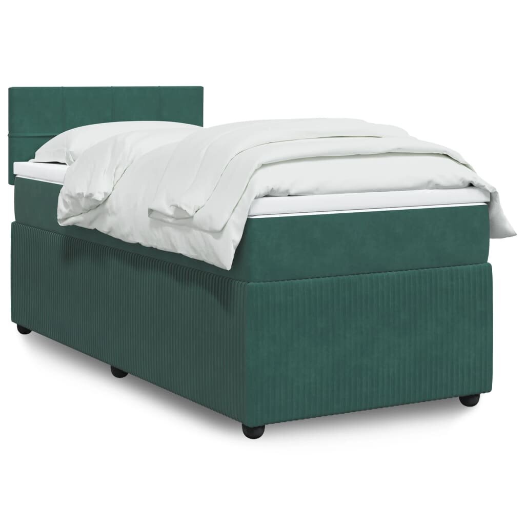 vidaXL Continental Bed patja Green Velvet 80x200 cm hinta ja tiedot | Sängyt | hobbyhall.fi