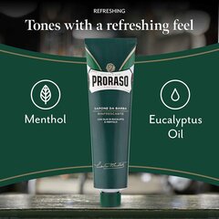 Proraso Parranajovoide Virkistävä Eukalyptus, 150 ml x 3 hinta ja tiedot | Parranajo ja karvanpoisto | hobbyhall.fi