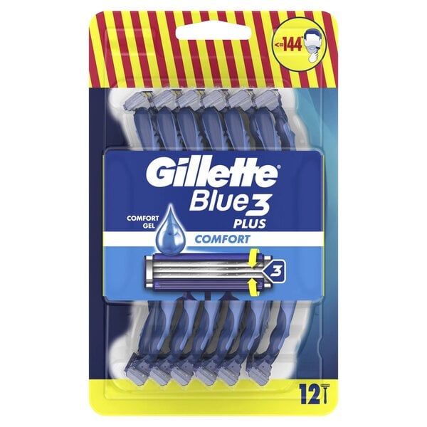 Kertakäyttöiset parranajokoneet Gillette Blue 3 Comfort, 12 kpl. x 5 kpl.