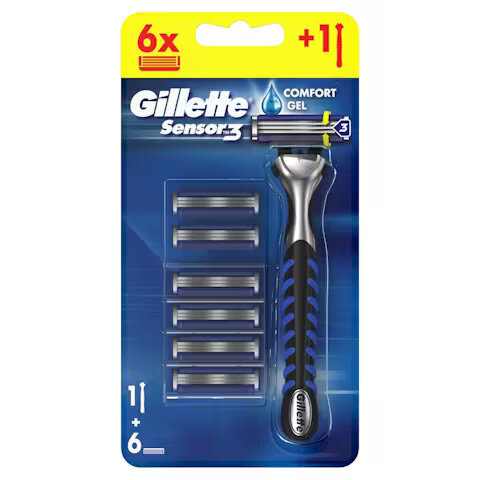 Razor Gillette Sensor 3, 6 päätä x 2 kpl.