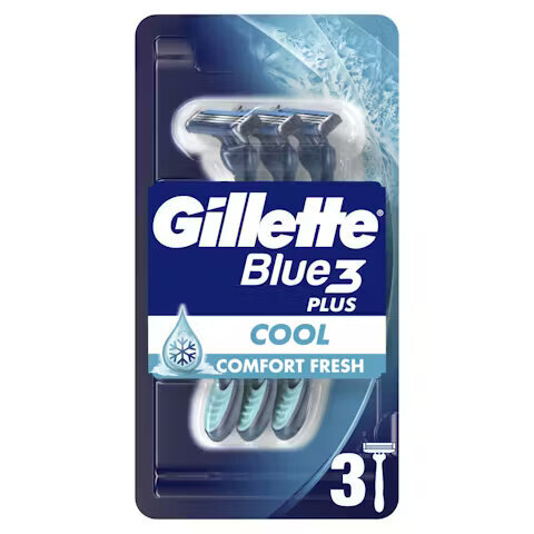 Kertakäyttöiset parranajokoneet Gillette Blue 3 Cool, 3 kpl. x 6 kpl.