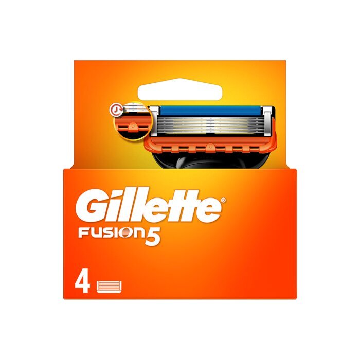 Partakoneen päät Gillette Fusion 5, 4 kpl. x 2 kpl. hinta ja tiedot | Parranajo ja karvanpoisto | hobbyhall.fi