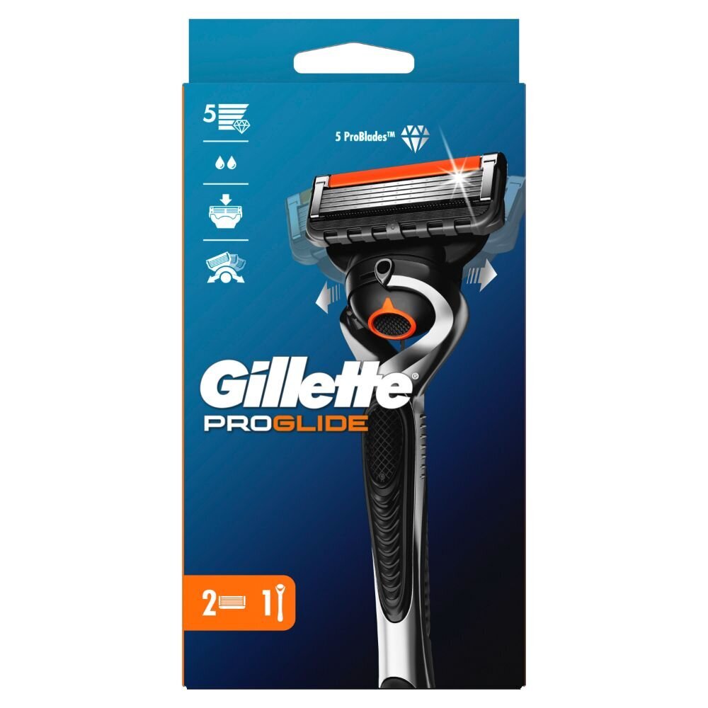 Razor Gillette FUSION Proglide, 2 päätä x 2 kpl. hinta ja tiedot | Parranajo ja karvanpoisto | hobbyhall.fi