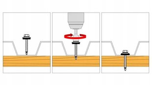 Julkisivukiinnitysruuvi itseporautuva 4,8x35 mm 100 kpl harmaa hinta ja tiedot | Käsityökalut | hobbyhall.fi