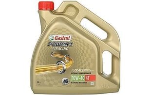 Castrol Power Power 1 Racing 4T 10W-40 moottoriöljy, 4L hinta ja tiedot | Moottoriöljyt moottoripyörille | hobbyhall.fi