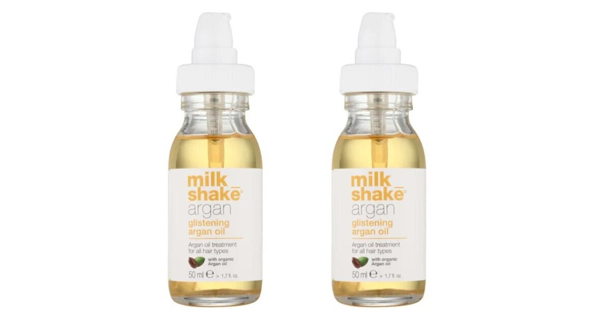 Öljy kaikille hiustyypeille Milk Shake Argan Glistening Argan Oil, 50ml x 2 hinta ja tiedot | Hiusnaamiot, öljyt ja seerumit | hobbyhall.fi