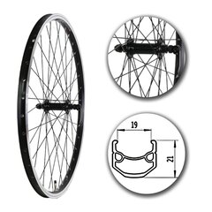 26" etupyörä polkupyörään, hopea/musta, MDR hinta ja tiedot | Muut polkupyörän varaosat | hobbyhall.fi