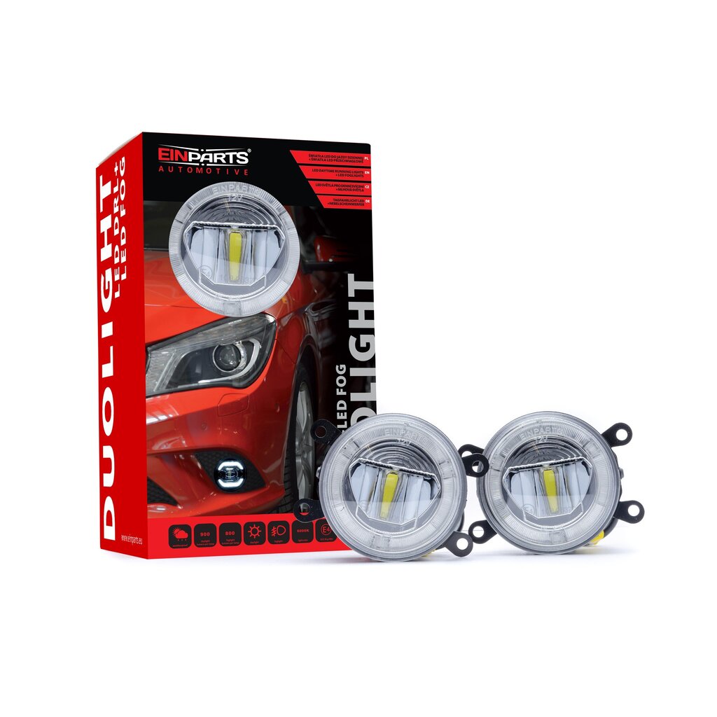 EinParts DL21 Päiväajovalot LED DRL Sumuvalot 6000K 12/24V Citroen, Dacia, Nissan, Opel, Fiat, Peugeot, Renault, Ford, Honda, Suzuki, Mitsubishi hinta ja tiedot | Ajovalot | hobbyhall.fi