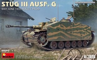 Liimattava malli MiniArt 35341 StuG III Ausf. G May-June 1943 Alkett Prod. 1/35 hinta ja tiedot | Koottavat pienoismallit | hobbyhall.fi