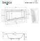 Kylpyamme Besco Intima paneelilla, 160x90 cm, vasen hinta ja tiedot | Kylpyammeet | hobbyhall.fi