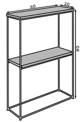 Pöytä-konsoli ADRK Furniture Velo, ruskea/musta hinta ja tiedot | Sivupöydät | hobbyhall.fi