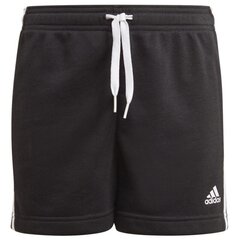 Shortsit tytöille Adidas Essentials 3 Stripes Short Jr GN4057, musta hinta ja tiedot | Tyttöjen shortsit | hobbyhall.fi