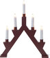 Puinen kynttilänjalka punainen 15W 34x41cm Zack 243-07 hinta ja tiedot | Joulukoristeet | hobbyhall.fi