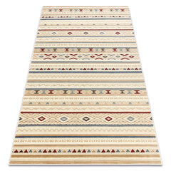 Villamatto KILIM 7948/52933 Timantit, etninen beige / harmaa / claret hinta ja tiedot | Isot matot | hobbyhall.fi