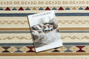 Villamatto KILIM 7948/52933 Timantit, etninen beige / harmaa / claret hinta ja tiedot | Isot matot | hobbyhall.fi