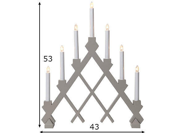 Puinen kynttilänjalka beige 21W 43x53cm Rut 155-47 hinta ja tiedot | Joulukoristeet | hobbyhall.fi