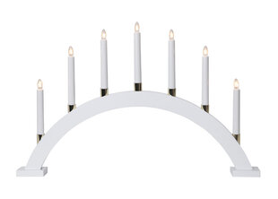 Puinen kynttilänjalka kaareva tyyppi valkoinen 21W 63x40cm Gillian 219-40 hinta ja tiedot | Joulukoristeet | hobbyhall.fi