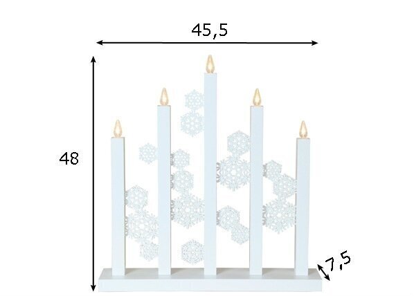 Kynttilänjalka SNOWFALL H48cm hinta ja tiedot | Joulukoristeet | hobbyhall.fi