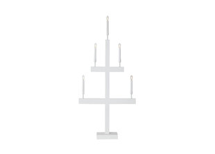 LED Puinen kynttilänjalka valkoinen 2W 55x118cm Storm 644-35 hinta ja tiedot | Joulukoristeet | hobbyhall.fi