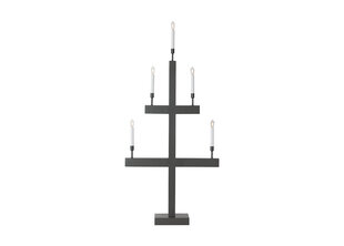 LED puinen kynttilänjalka telineessä harmaa 2W 55x118cm Storm 644-36 hinta ja tiedot | Joulukoristeet | hobbyhall.fi