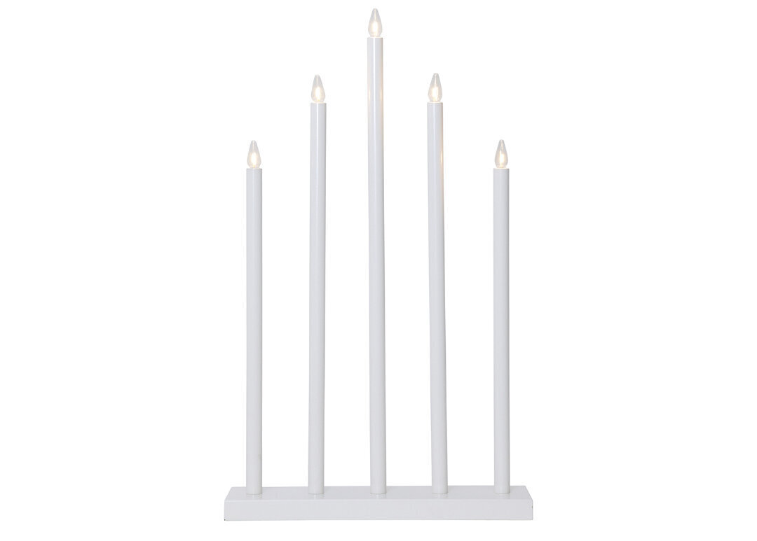Metallinen kynttilänjalka valkoinen 15W 38x64cm Holy 644-65 hinta ja tiedot | Joulukoristeet | hobbyhall.fi