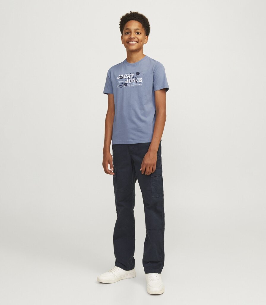 Jack & Jones lasten T-paita 12263089*02, sininen/flint 5715610365061 hinta ja tiedot | Naisten T-paidat | hobbyhall.fi