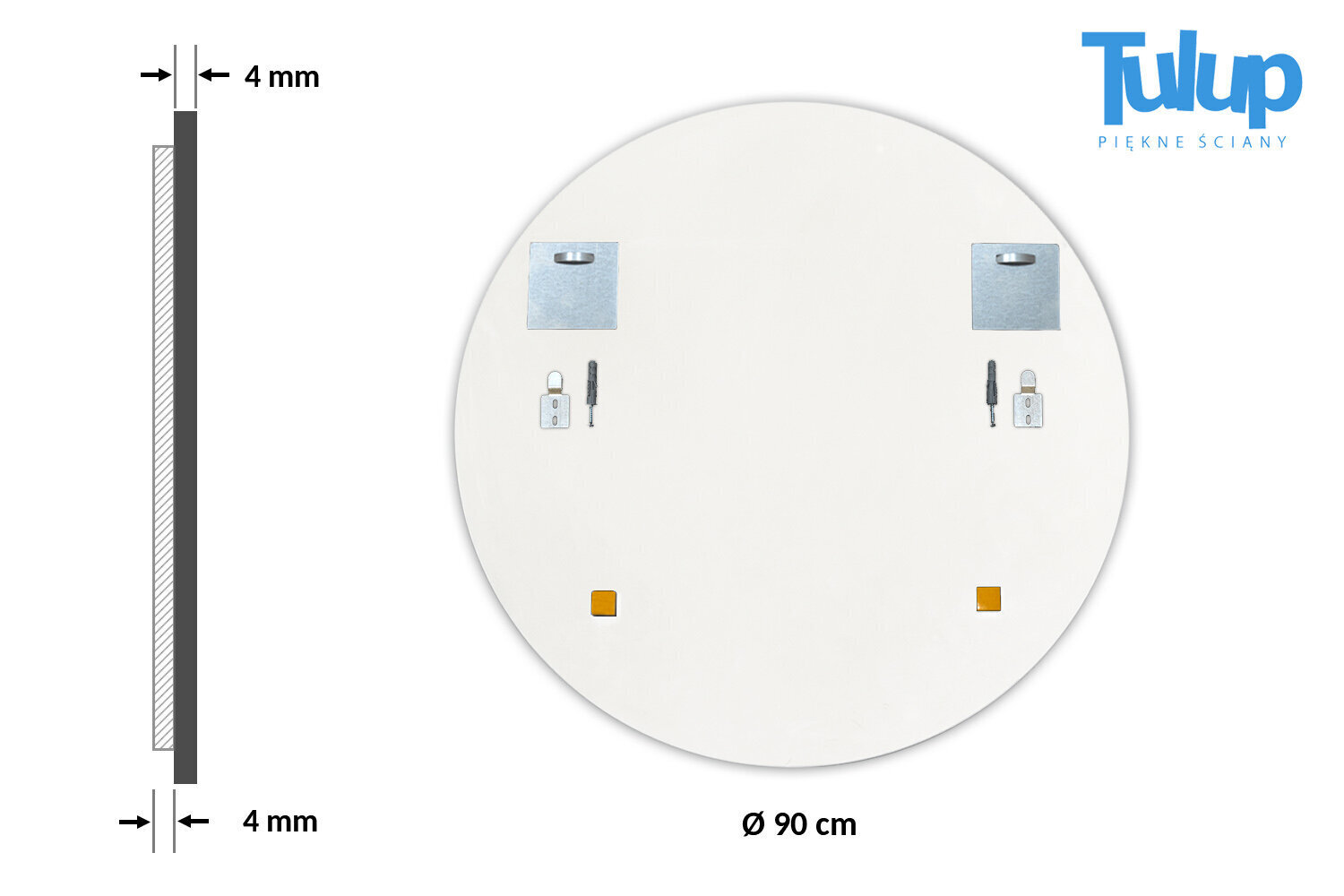 Peili kehyksellä Tulup, Ø60 cm, valkoinen hinta ja tiedot | Peilit | hobbyhall.fi