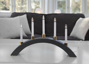 LED puinen kynttilänjalka harmaa 1W 55x33cm Halla 260-51 hinta ja tiedot | Joulukoristeet | hobbyhall.fi