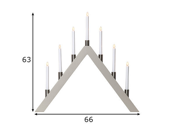 Puinen kynttilänjalka muotoinen beige 21W 66x63cm korkea 266-43 hinta ja tiedot | Joulukoristeet | hobbyhall.fi